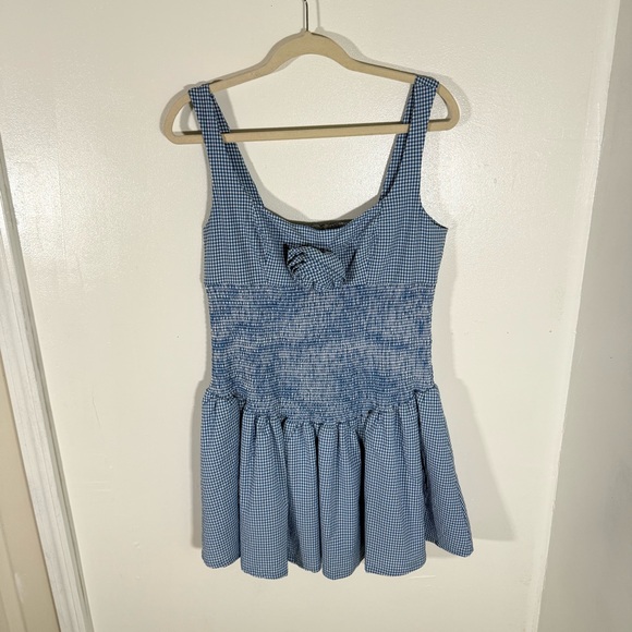 NWT Anthropologie Maeve Smocked Rosette Drop-Waist Mini Dress - Picture 2 of 9